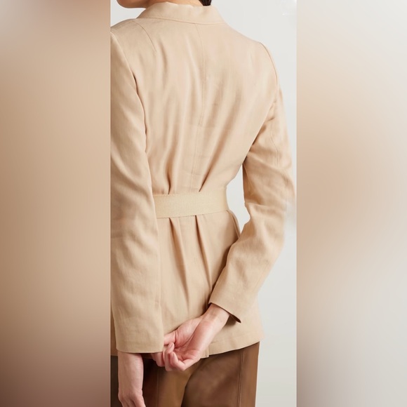 NWOT LAFAYETTE 148 New York Knox belted cotton-blend twill jacket size 6 - Picture 3 of 7